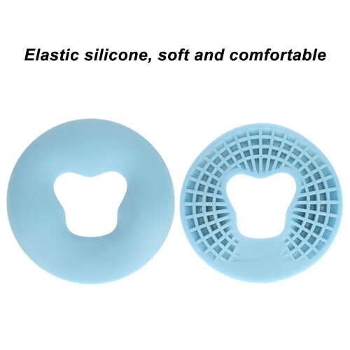 Silicone Face Massage Pillow - Soft Elastic Spa Bed Cushion Blue 2