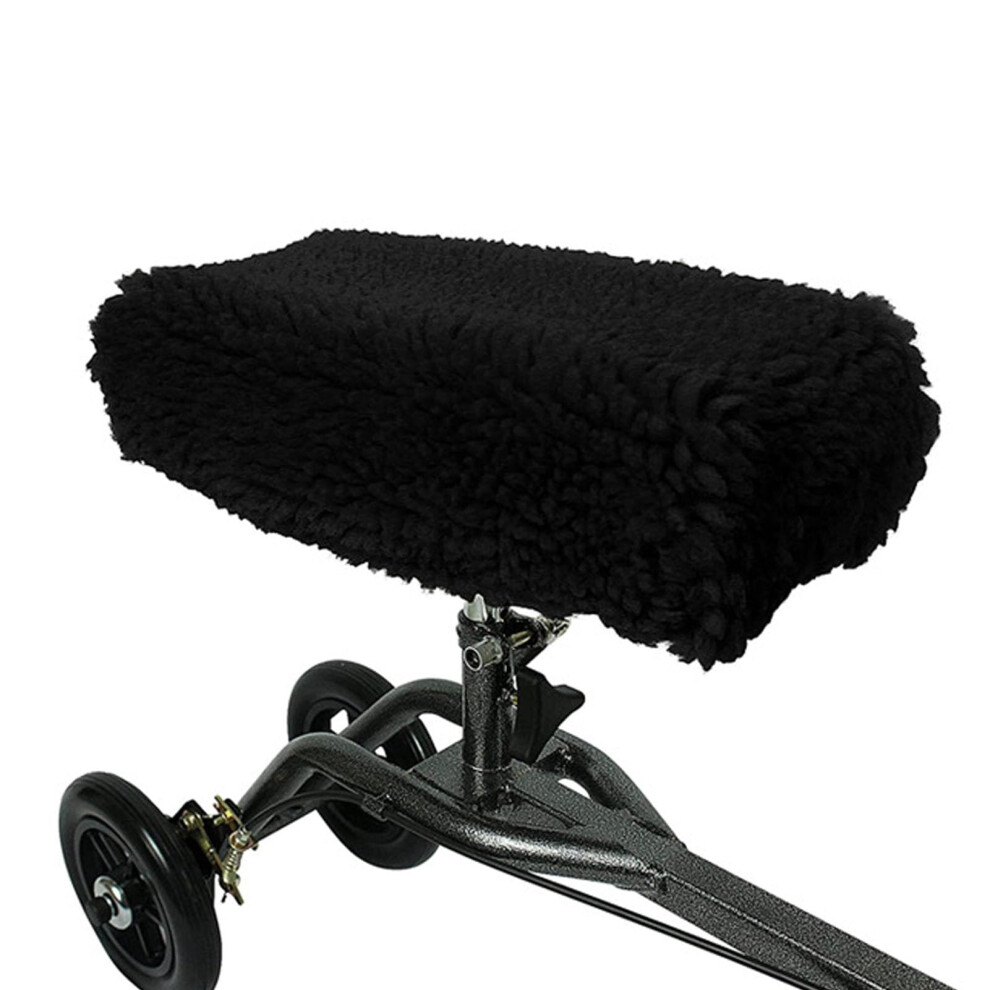 Black Knee Scooter Pad Cover, Soft Plush Cushion Cover For Universal Fit Knee Walker, Compatible With Most Models