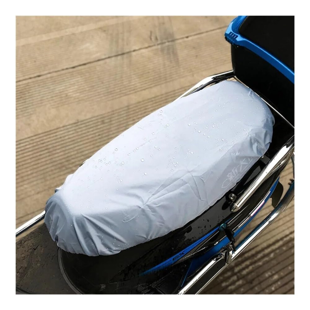 Motorcycle Rain Seat Cover - Waterproof Heat Insulation Saddle Cover For Motorbike Seats, Universal Fit Silver 9084446865752