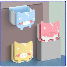 Foldable Kitchen Trash Can, Hanging Trash Can, Built-in Kitchen Trash Bin for Car Cupboard Office Bathroom Bedroom, Pink