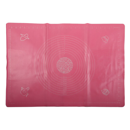 Pinkes Silikon-Backblech mit Waage, 70x50cm 1
