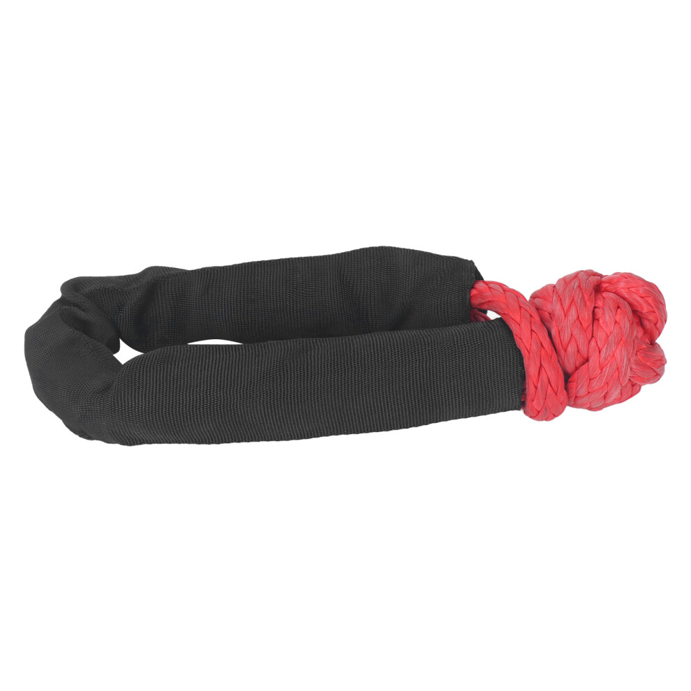 Truck Soft Shackle 20Mm 41000 Lbs Recovery Rope With Protective Cover Red 9371348999174