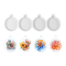 Multipurpose Round Resin Casting Molds Sturdy Silicone Pendant