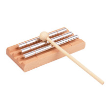 3-Tone Wooden Chimes with Mallet for Meditation, Classroom, Yoga