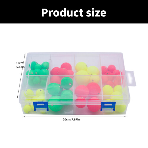 60Pcs Fishing Float Set Plastic Round Shape Water Bubble Float 2