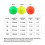 60Pcs Fishing Float Set Plastic Round Shape Water Bubble Float 5