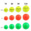 60Pcs Fishing Float Set Plastic Round Shape Water Bubble Float 7