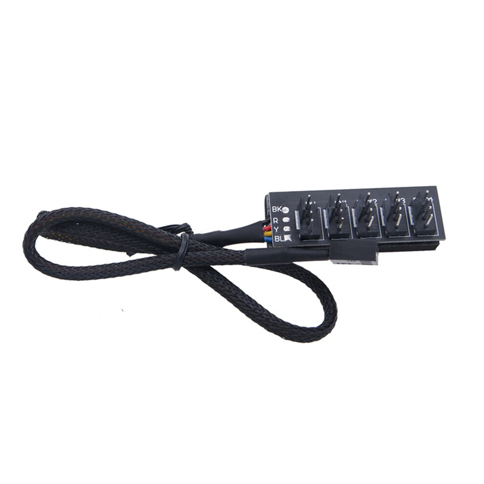 Pwm Fan Splitter Hub For 4Pin Pwm Fan 5 Way Adapter For Multiple 7627000084705