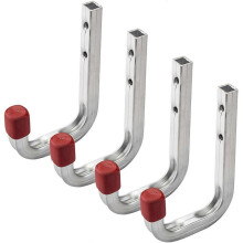 Pieces of Utility Hook Wall Hook Fixing Hook Zinc Plated Steel / 80 x 120 mm / Load Capacity 45 kg / Universal Hook Cellar or Garage Hook