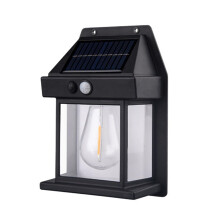 IP65 Solar Security Light Outdoor LED Wall Sconce with Motion Sensor for Patio Yard Dusk to Dawn, 3000K Warm White