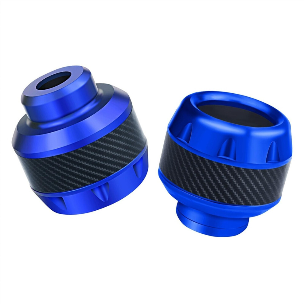 Universal Aluminum Alloy Motorcycle Falling Protectors Front Fork Sliders Crash Cups - Size A, 2Pcs Set Blue 6447073615160