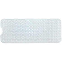 Non-Slip Bath Mat,Mildew Resistant,Extra Long,Antibacterial,BPA,Latex Phthalate Free,Machine Washable,Ideal for Kids,39x16in Transparent