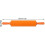 Rolling Pin, Colorful Silicone Rolling Pin Restaurant Homemade Bread Cookie Dough Rolling Tool(Orange) 3
