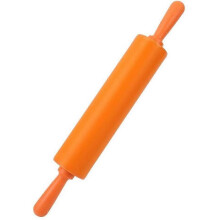 Rolling Pin, Colorful Silicone Rolling Pin Restaurant Homemade Bread Cookie Dough Rolling Tool(Orange)