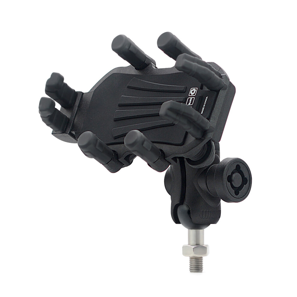 Motorcycle Phone Mount Holder With Vibration Dampener, 360 Adjustable, Black 8171349001651
