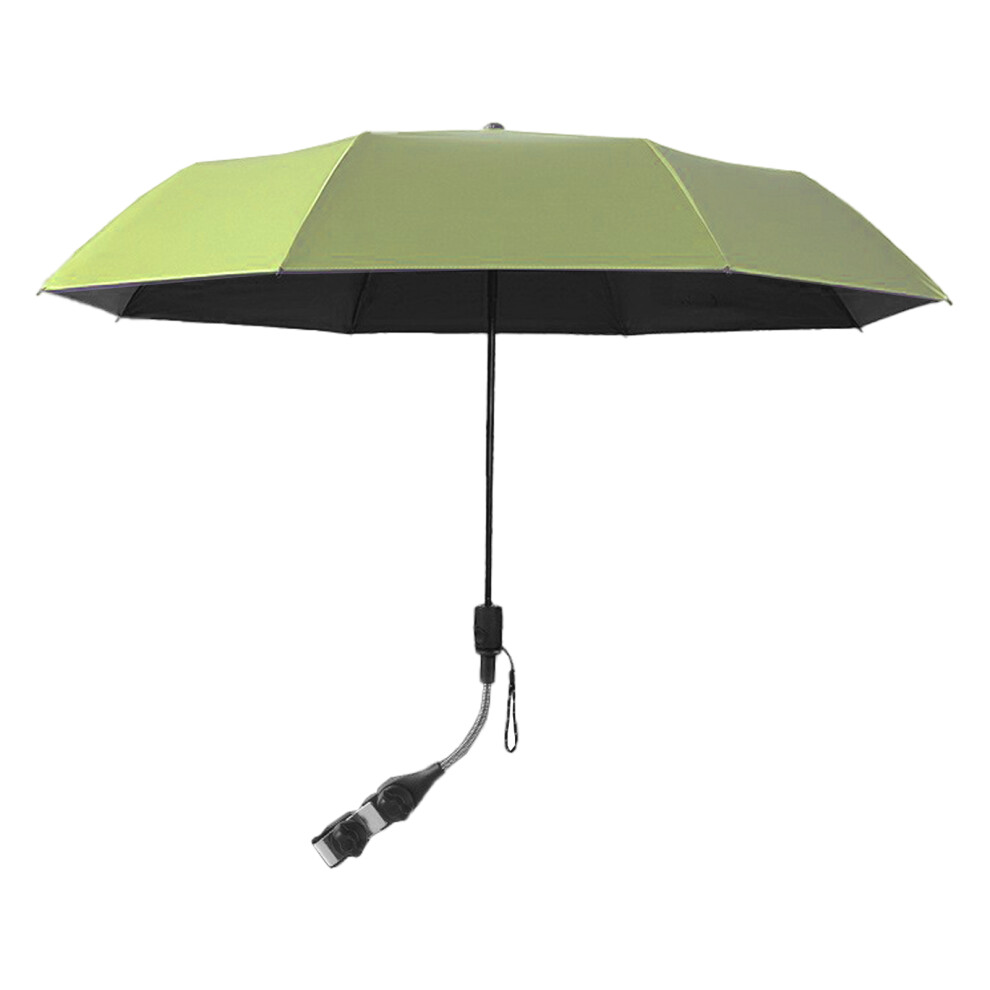 Triple Fold Sun Umbrella 37.4in for Baby Stroller, UV Protection, Metal Clamp