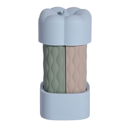 4pcs Portable Silicone Leak Proof Bottle Set for Lotion Light Blue