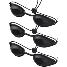 3pcs Uv Protective Glasses, Suitable for Ipl Uv Led Beauty Laser Treatment, Black Protective Glasses, Suitable for Beauty Salon Or Home