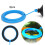 3PCS Blue/Black Plastic Fish Feeder Ring for 1m Tanks, 5.4cm 6