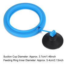 3PCS Blue/Black Plastic Fish Feeder Ring for 1m Tanks, 5.4cm