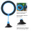 3PCS Blue/Black Plastic Fish Feeder Ring for 1m Tanks, 5.4cm 8