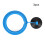 3PCS Blue/Black Plastic Fish Feeder Ring for 1m Tanks, 5.4cm 2