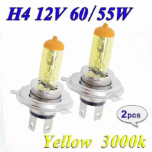 Ampoule Halogène H4 12v 60/55w Jaune 3000k Phare Verre Auto 2 Pcs(1 Paire)-excellence