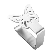 Clip in acciaio inossidabile con motivo farfalla, 50 g, dimensioni 4,9  6,2  1,8 cm