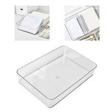 Organiseur de tiroir rectangulaire 5 17,5 26 cm 200 g transparent