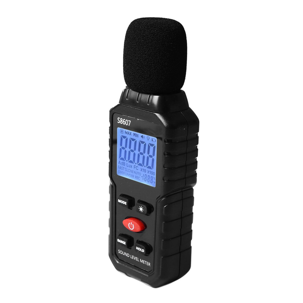 Sound Level Meter S8607 Digital Lcd Display Portable Spl Meter With Backlit Screen For Noise Measurement And Decibel Readings 6038364332905