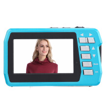 4K Underwater Camera 56MP, 16X Zoom, 1700mAh Dual Screen Waterproof 10ft