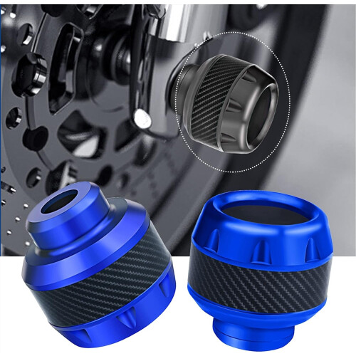Motorcycle Crash Sliders - 2 Pcs Aluminum Alloy Falling Protector Front Fork Cups Universal Rosso Color 1
