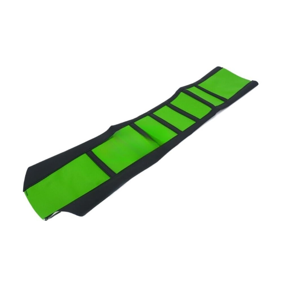 Motorcycle Pro Ribbed Rubber Gripper Soft Seat Cover Compatible With Honda Yamaha Suzuki Off-Road Motocross Green 6038364333025