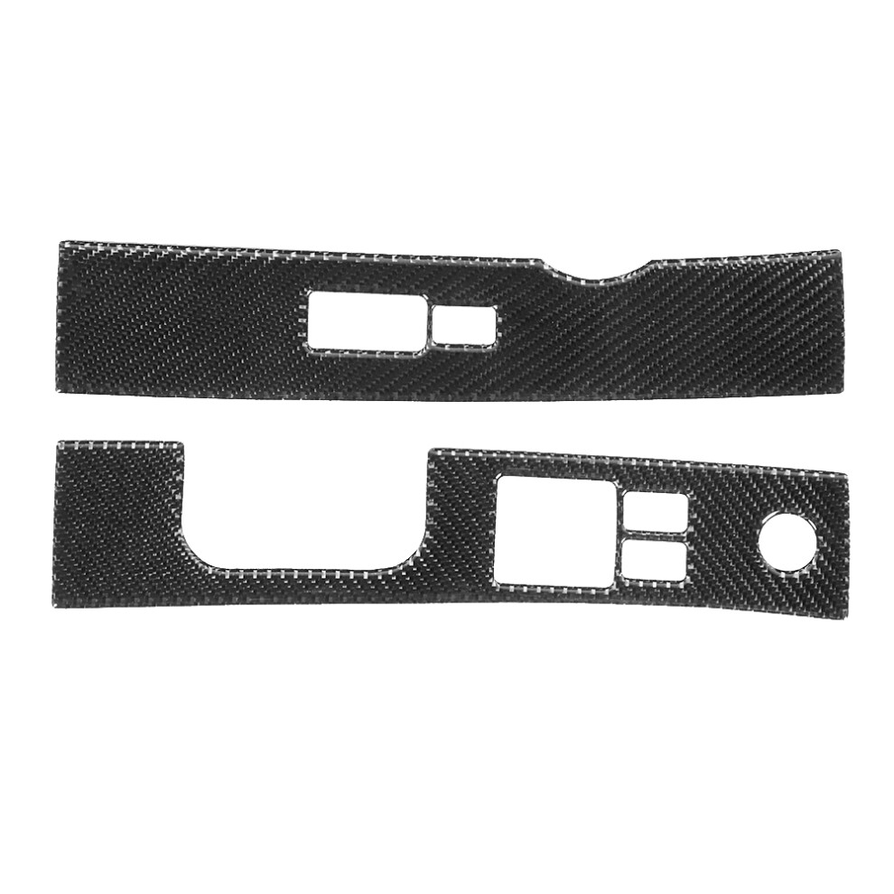 2Pcs Carbon Fiber Window Lift Switch Panel Cover 8320539120133