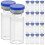 20pcs Practical 10ml Transparent Vials Clear Flat Bottom Bottles with Caps 1