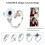 6 Anxiety Ring Women's Adjustable Split Ring Set Rotating Ring Ring Suitable for Anxiety 8