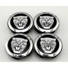 Set Of 4 Wheel Center Caps Hub Cap Black 59mm for Jaguar X Type Xk Xf Xj Xj8 Xj6