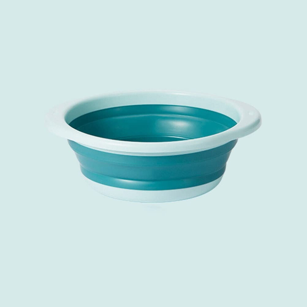 Blue Foldable Foot Soaking Bucket Portable Plastic Bathtub With Foaming Massage For Home Sauna Pedicure Bath (Blue)