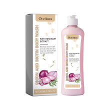 Gel Douche Biotine, Oignon & Romarin - Nettoyage Doux, Réduit les Odeurs et Hydrate - Peau Fraîche