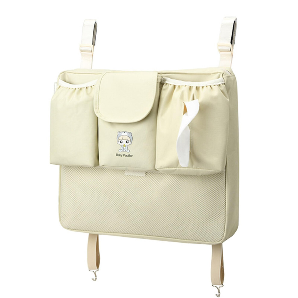 3-Tocket Pram Organiser Pram Hanging Bag Oxford Fabric Easy Clean Universal Pram Organiser Compatible With Strollers