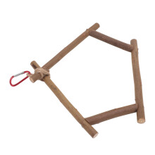 Perchoir balançoire pour oiseaux en bois de prunier naturel 26,5  22 cm