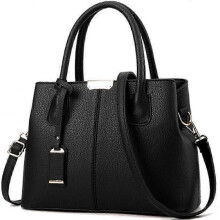 Women's Handbag Shoulder Bag for Women Fashion Retro Pu Leather Handbag, Stylish, Black
