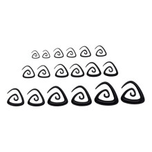 9 Pairs Black Helical Earrings Acrylic Earrings Unisex Earrings