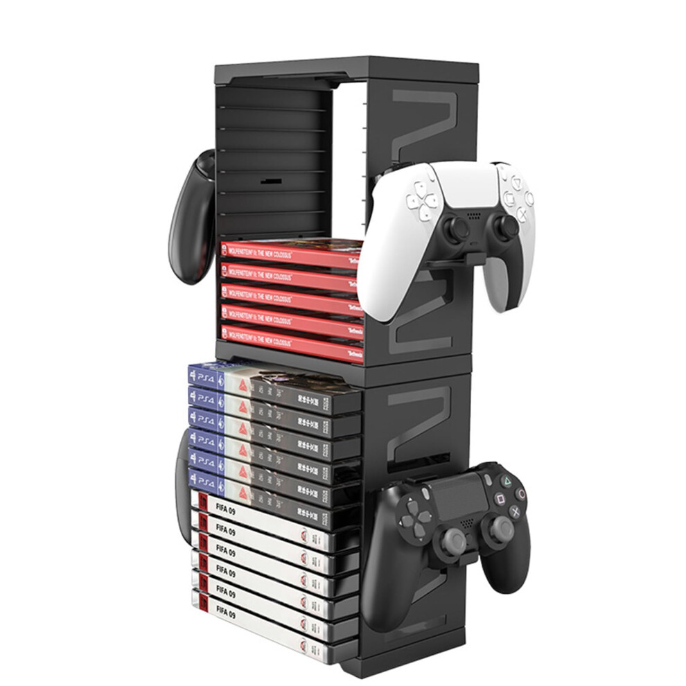 Storage Tower For 24 Game Discs, Ps5 Ps4 Xbox Series X Xbox One Nintendo Switch Compatible Game Storage Rack 9016109796592