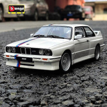 (White) Miniature Alloy Car For Boy, Collection Toy, Birthday Present, 1:24, Bmw M3 E30 1988 - Under Pressure And Toy Vehicles