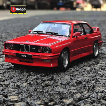 (Red) Miniature Alloy Car For Boy, Collection Toy, Birthday Present, 1:24, Bmw M3 E30 1988 - Under Pressure And Toy Vehicles