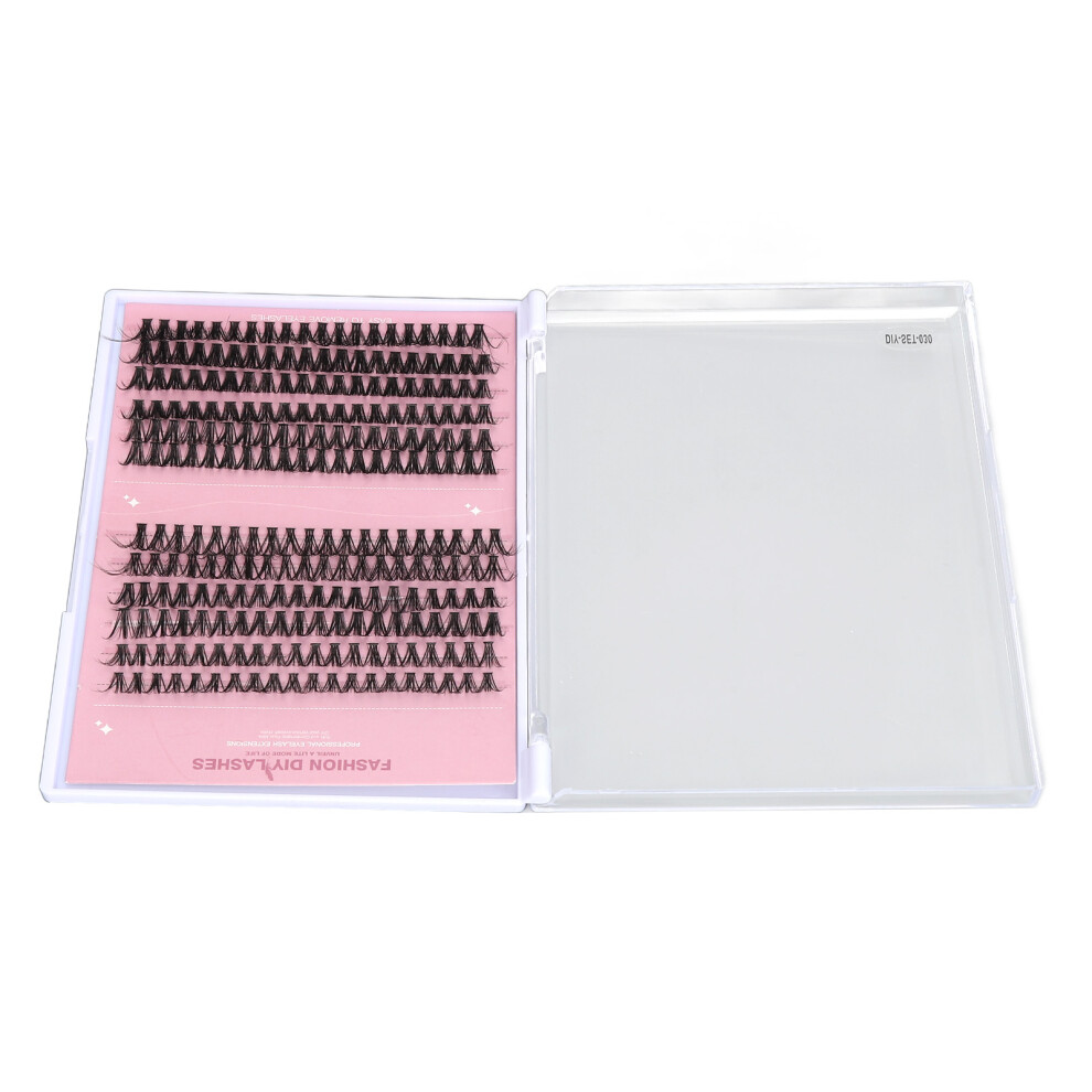 Unisex 240Pcs False Eyelash Clusters D Curl 10-16Mm Diy Lash Extension Set