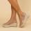 (39, Brown) Lady Mid Wedge Sandals Summer Platform Ankle Strap Shoes 3