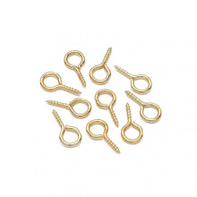 200pcs Eye Hooks Screw 5x10mm Premium Metal Hand Polished Sturdy Durable Pure Lustre Eye Hooksgold