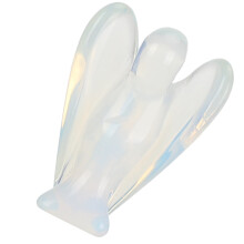 Dekorativer Jade-Engel 3D Kristall-Skulptur für Zuhause 1,5 Zoll Opal